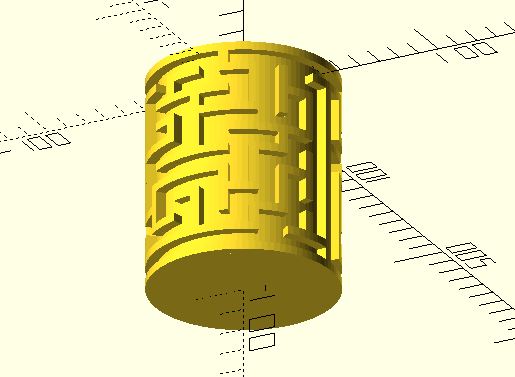 Maze cylinder generator