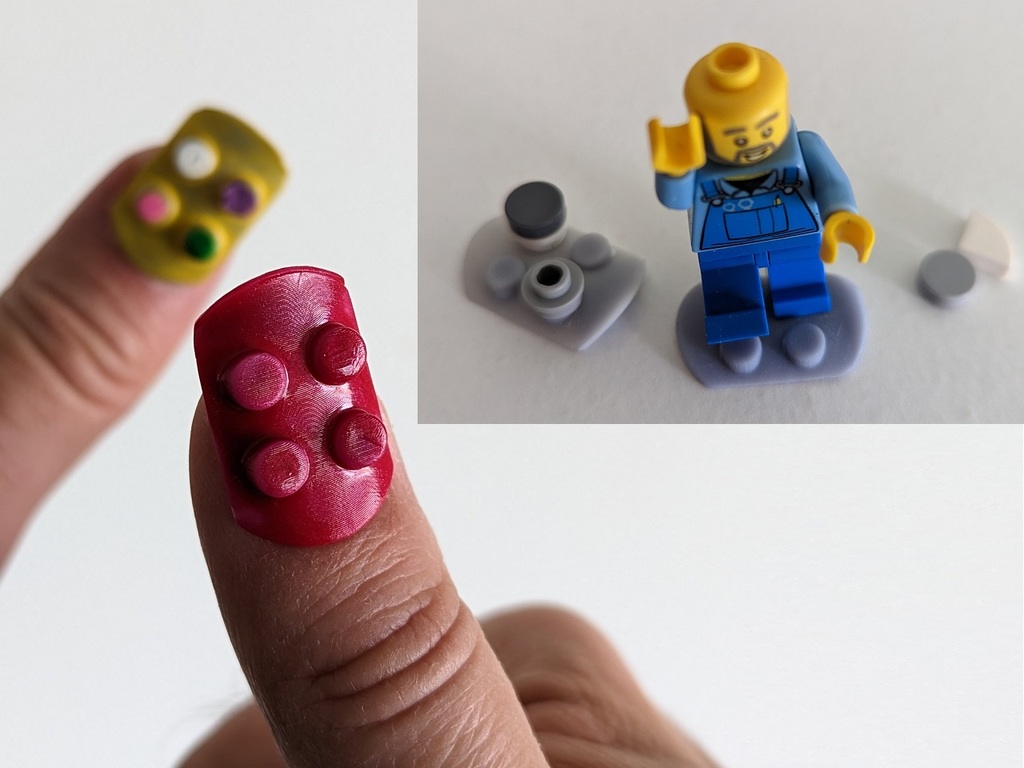 LEGO compatible press-on THUMB nails