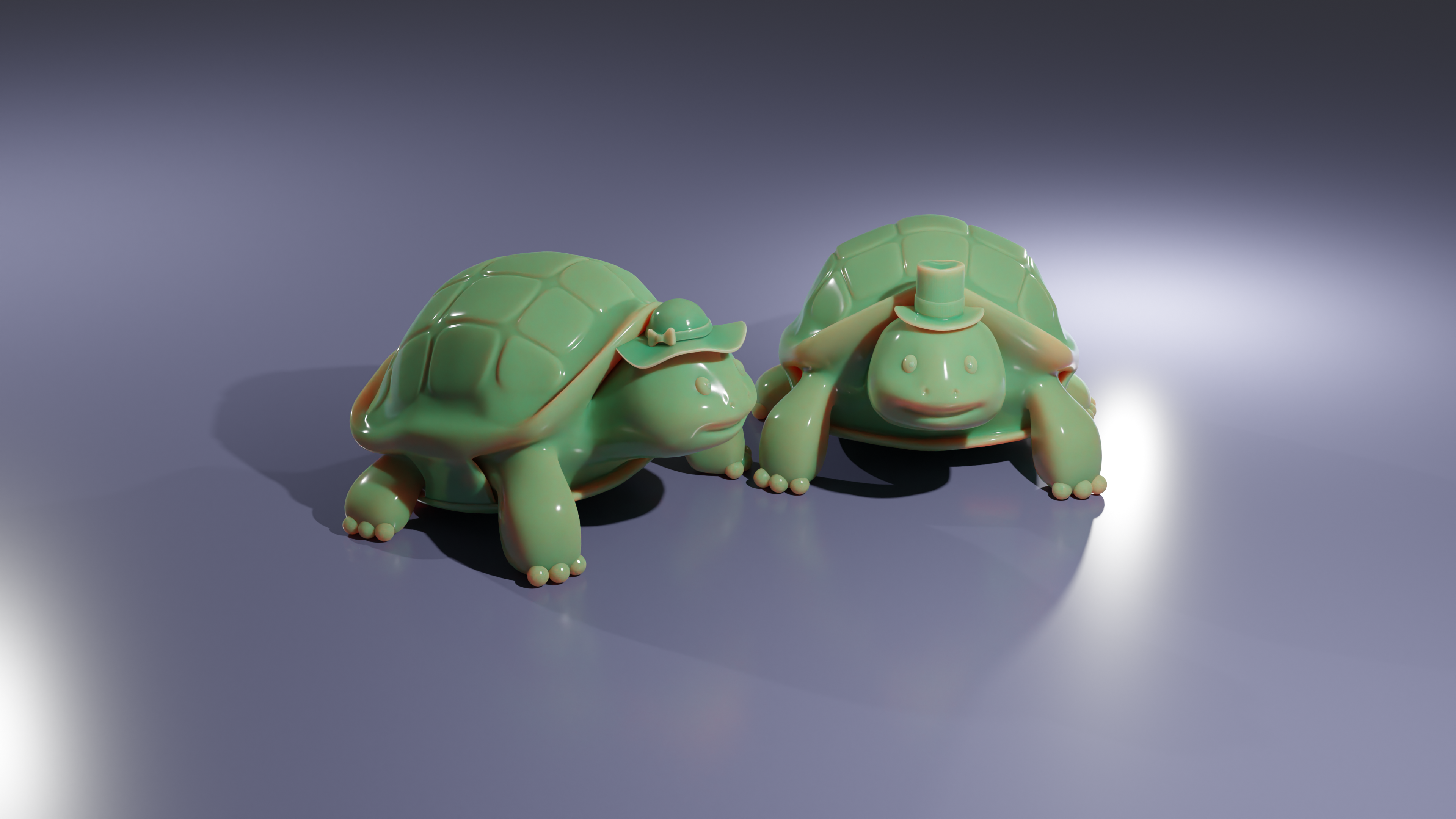 Mr and Mrs Turtle - Little desktop couple - remixable