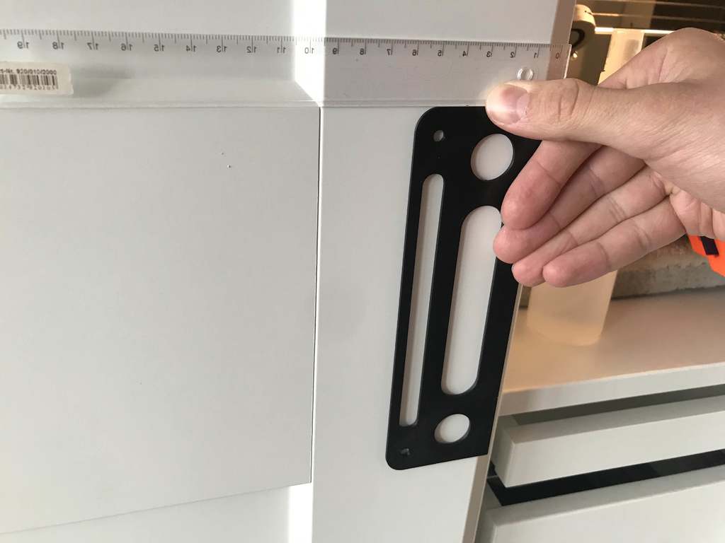 IKEA drill template for KALLRÖR door handle with GRIMO door (PAX)