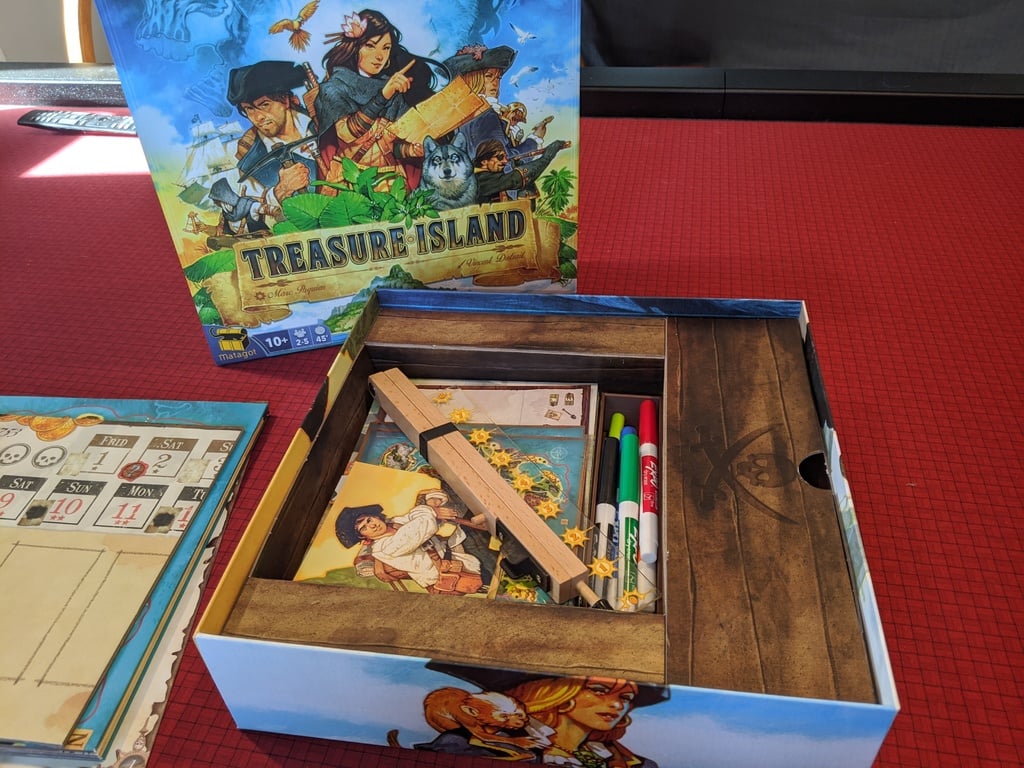  Treasure Island Board Game Box Insert Organizer