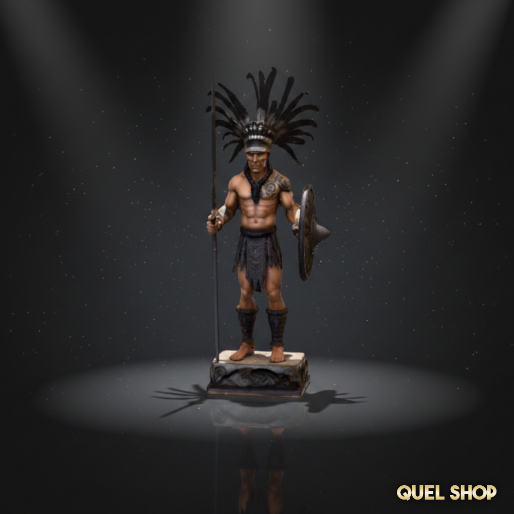 Aztec Warrior Statue
