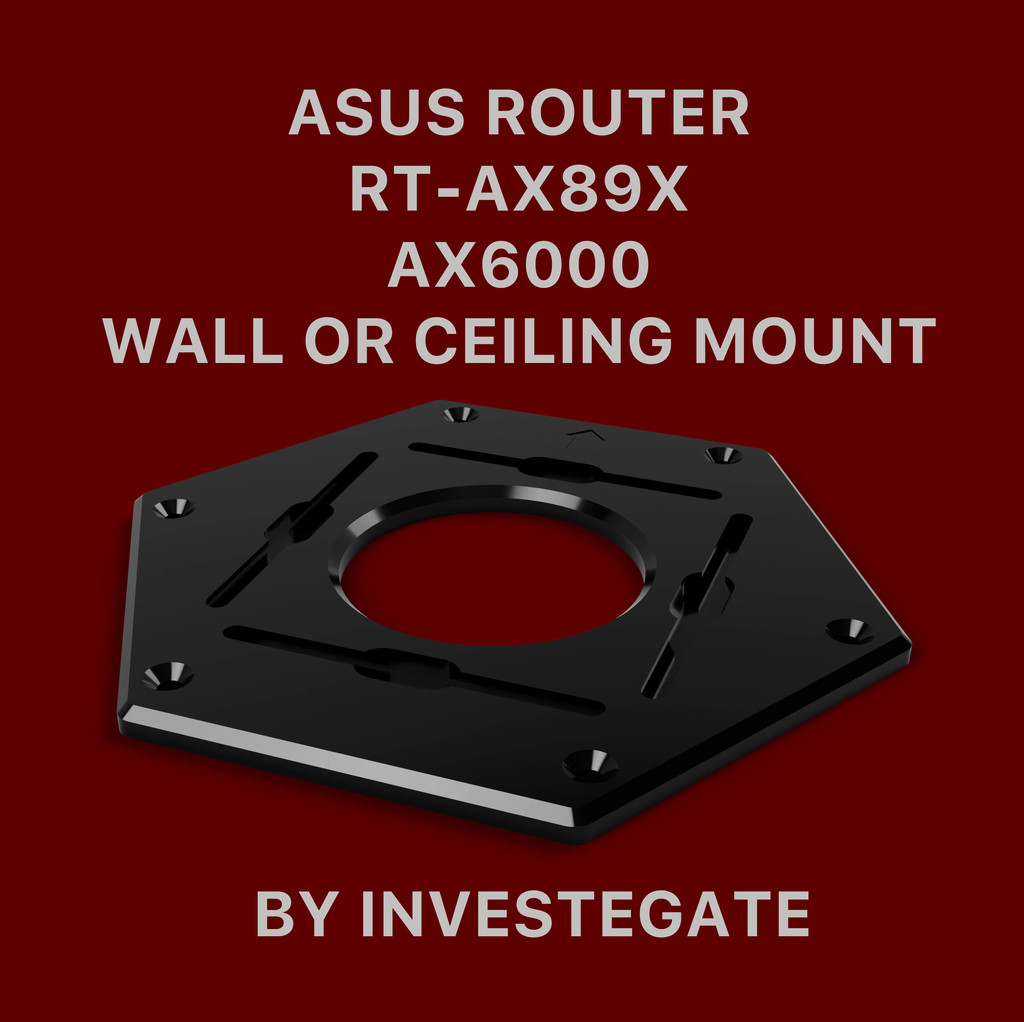 ASUS ROUTER WALL CEILING MOUNT BRACKET RT-AX89X AX6000 Template
