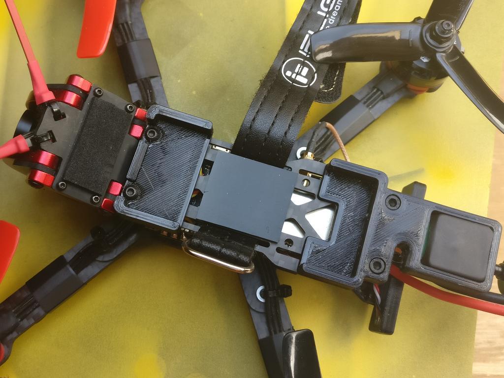 HGLRC GPS mount and battery holder for a Dragon frame drone