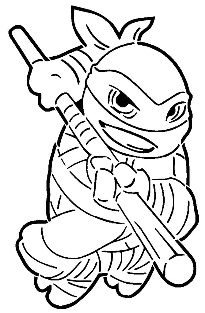 TMNT Donatello stencil + 2D