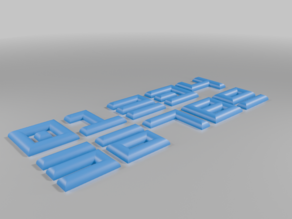 Star Wars Aurebesh Numbers Rounded 3D model