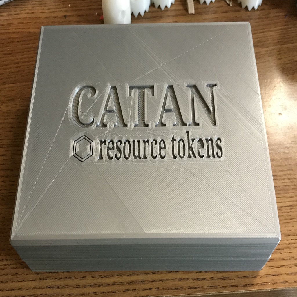 Catan Hex Resource Token Holder v2 with lid