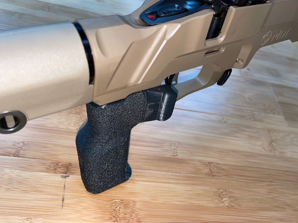 Vertical AR grip for MDT LSS chassis with trigger finger guide