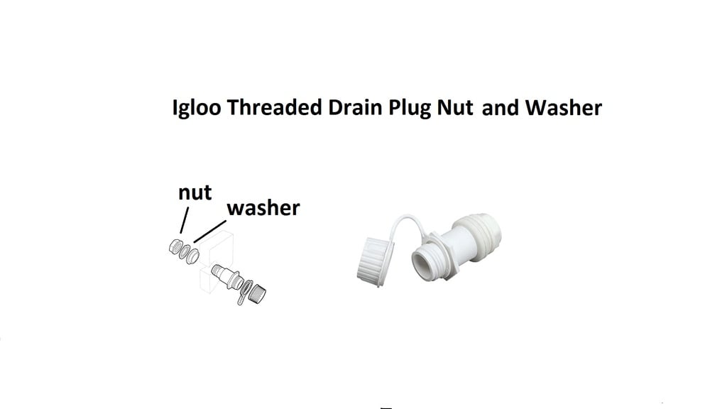 Igloo Cooler Threaded Plug Nut and Washer
