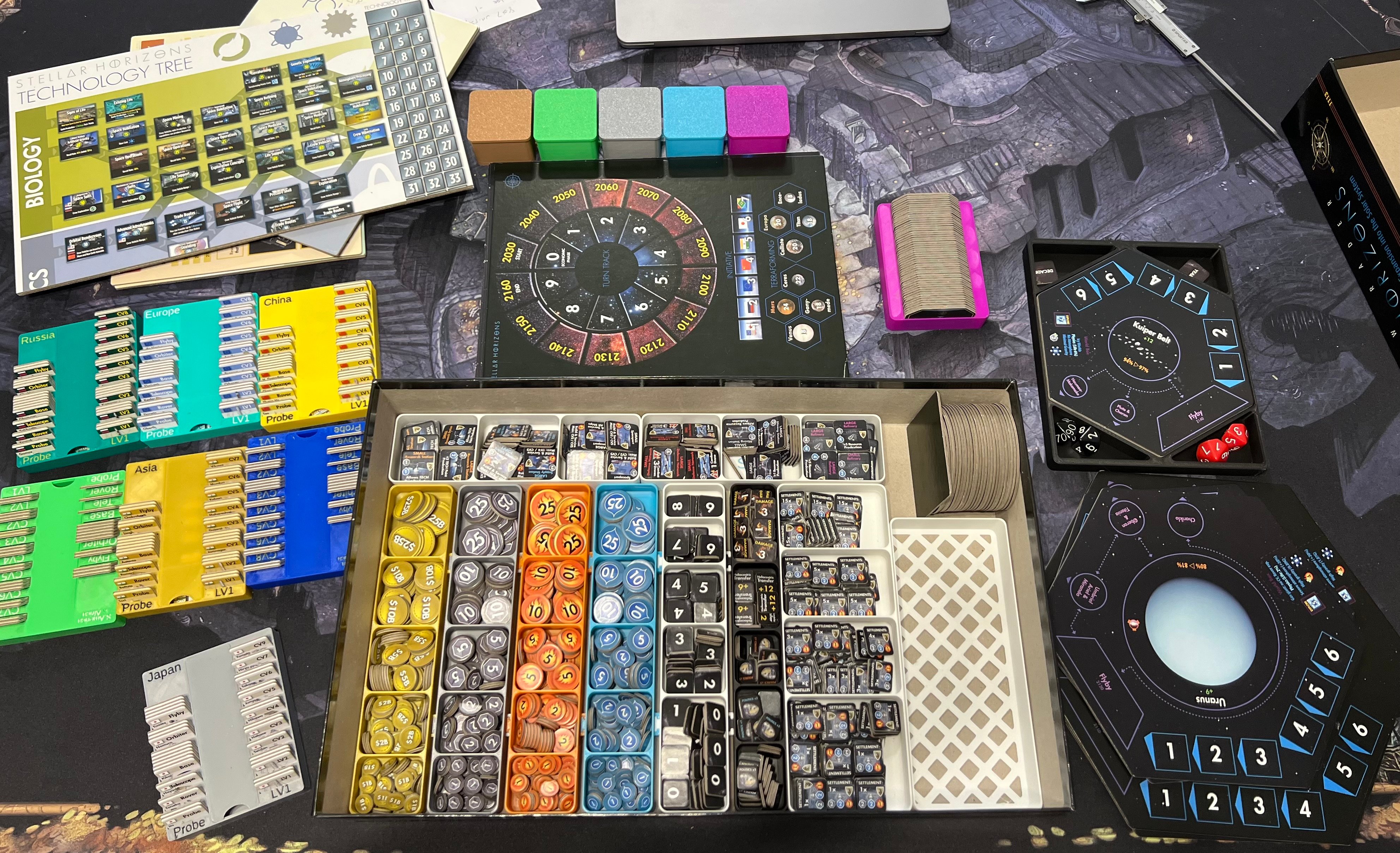 Stellar Horizons Board Game Organizer