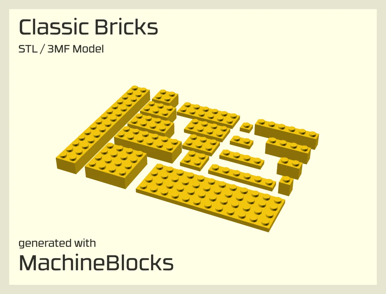 Classic Bricks - STL Generator - LEGO® compatible