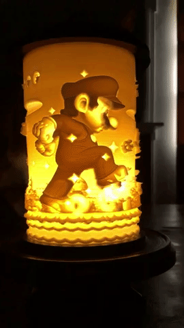 Miniatura 2 do modelo 3D Cylindrical Lithophane Lantern
