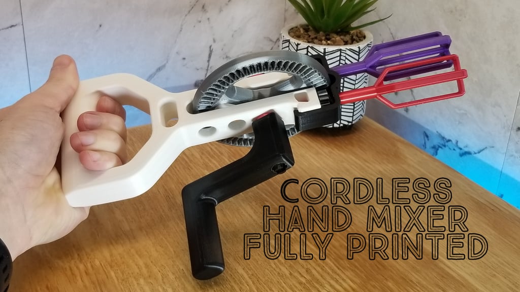 Mechanical Hand Mixer - Fully Printed & Cordless