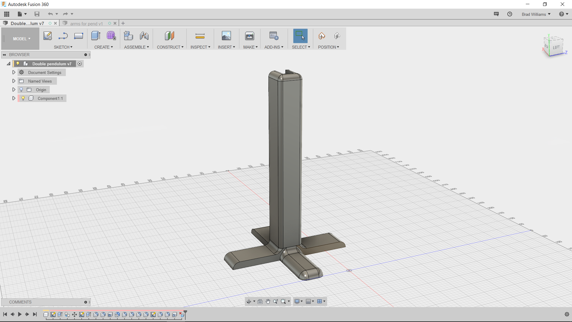 Desktop Double Pendulum (or large-scale pendulum)