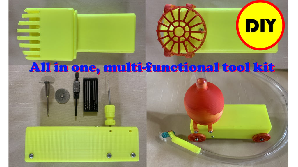 DIY portable hair cutter and multi-functional tool kit using 3D printer, all in one