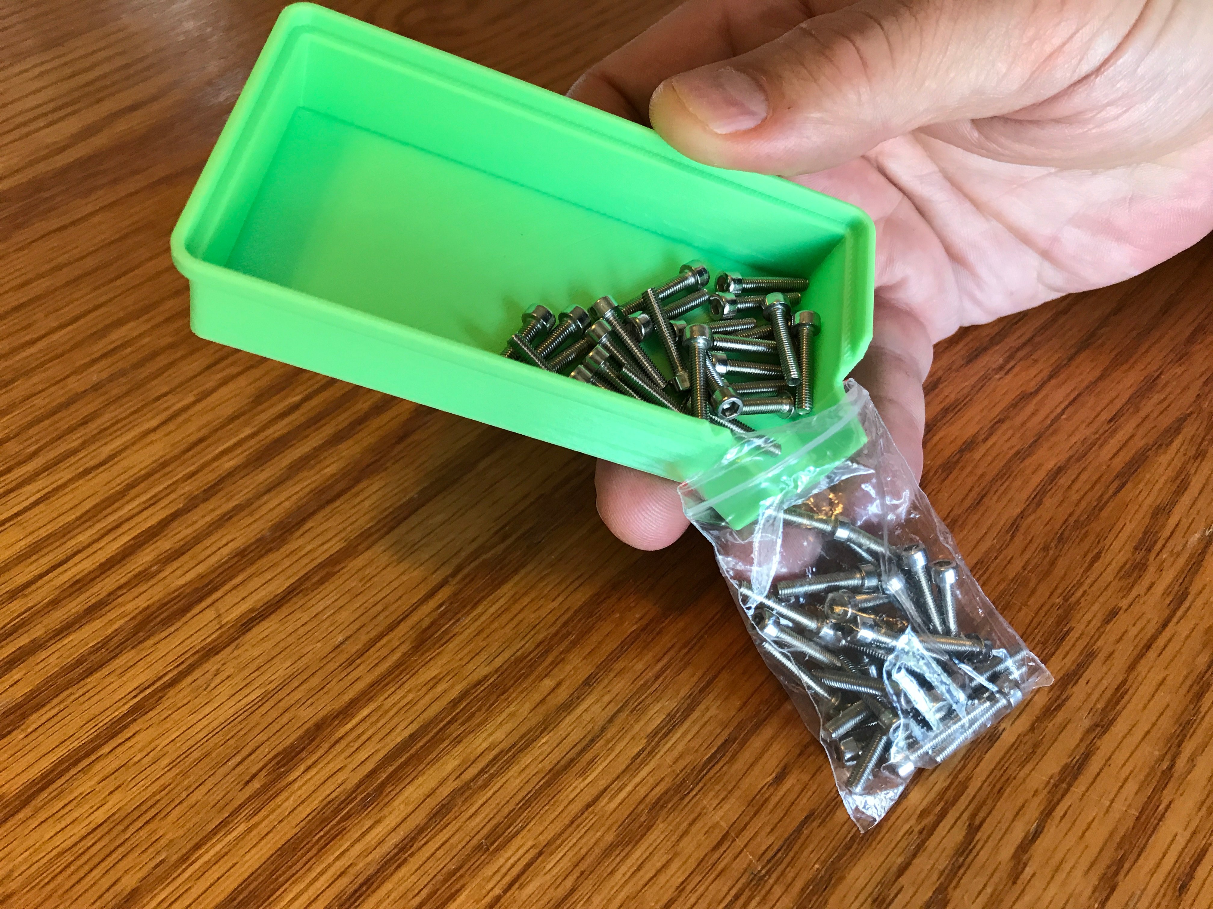 Stackable Small Parts Funnel Tray