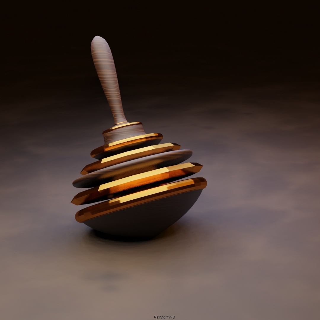 Spinning top with imbalance