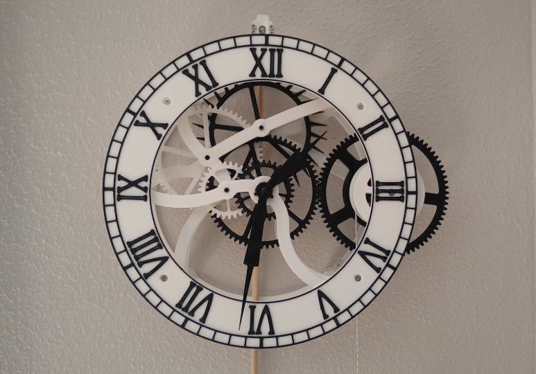 Pendulum clock printed in 3D