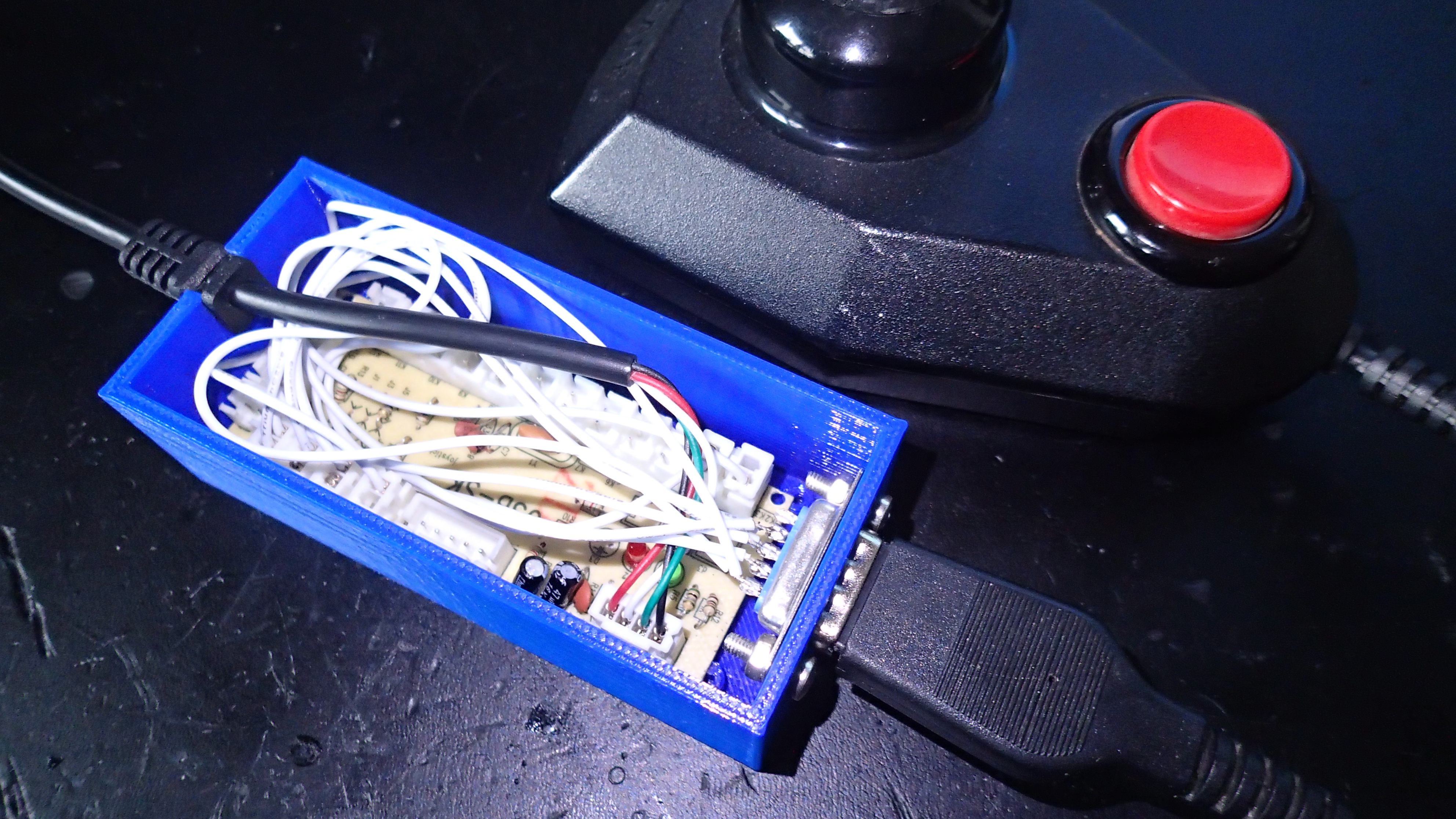 USB arcade joystick electronics enclosure