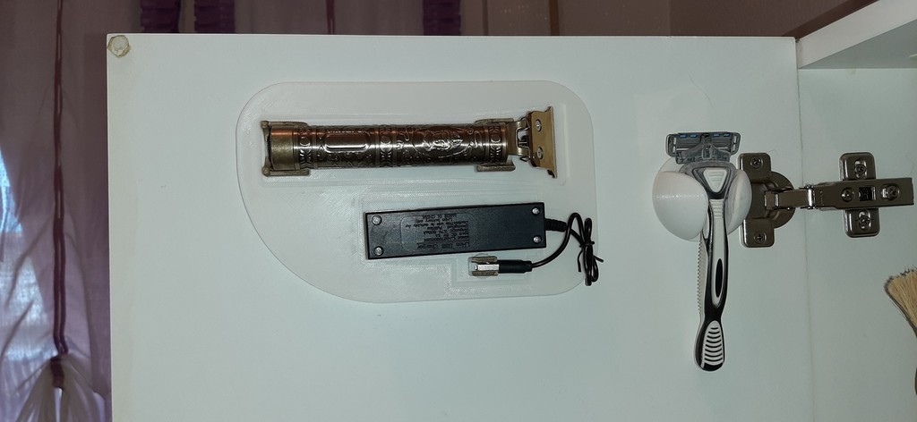 Electric razor support with magnet - Supporto rasoio elettrico con magneti