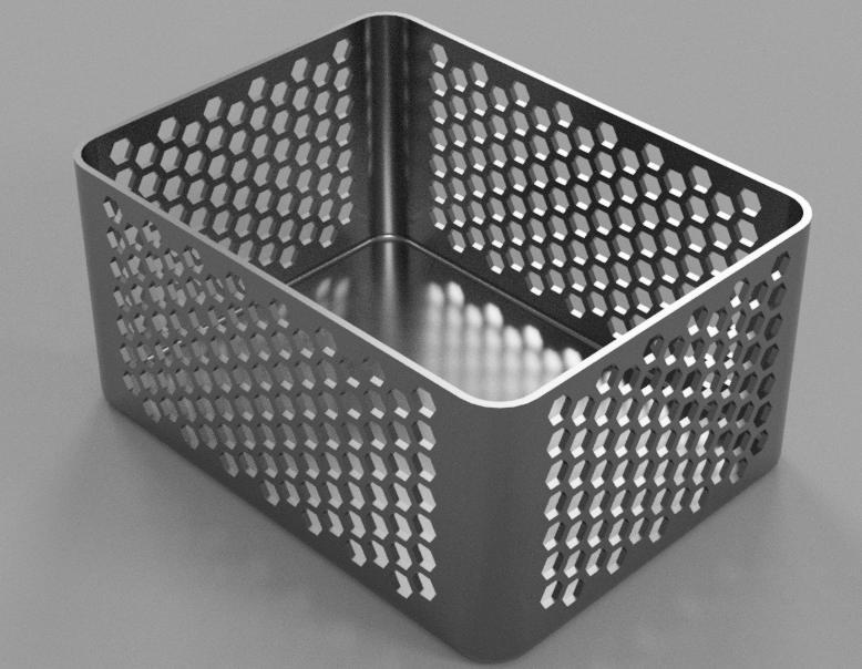 Storage Box family with Honeycomb Walls - 200x160x100 mm