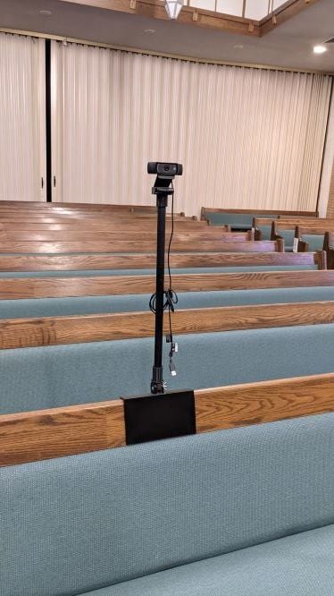 Church Pew camera mount