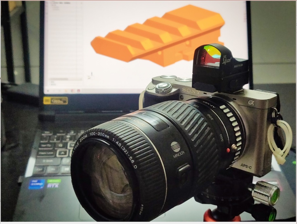 product01--Picatinny rail top Cold Shoe Extender for for sony A6000 camera