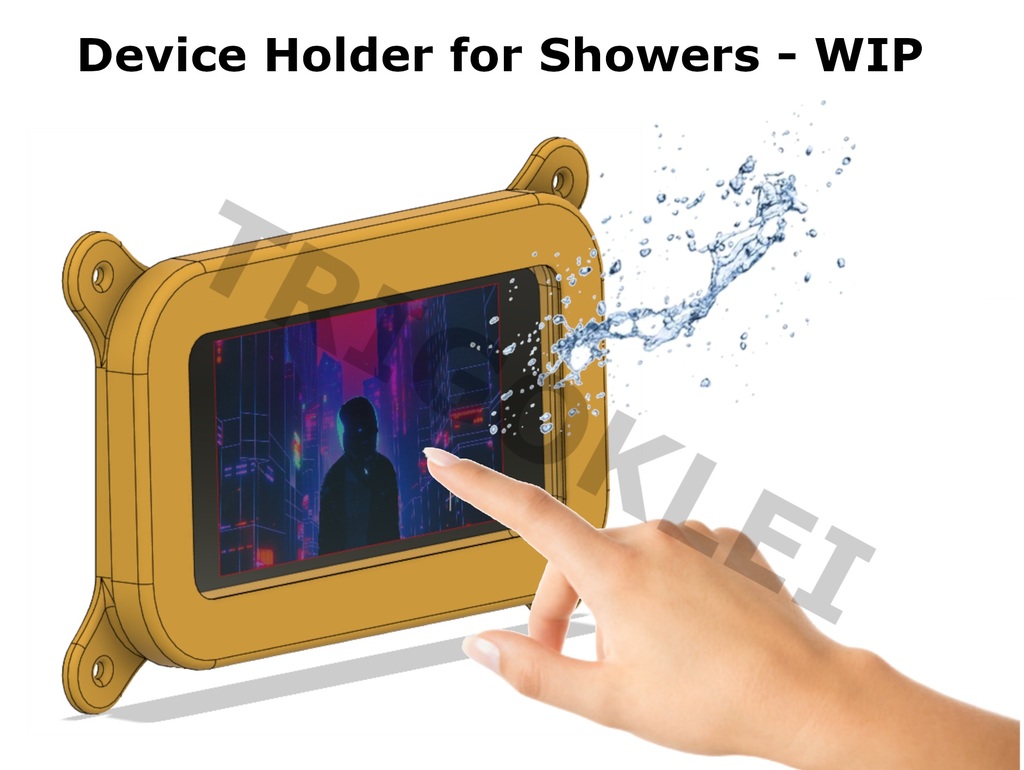 Water Resistant Phone Holder for Showers