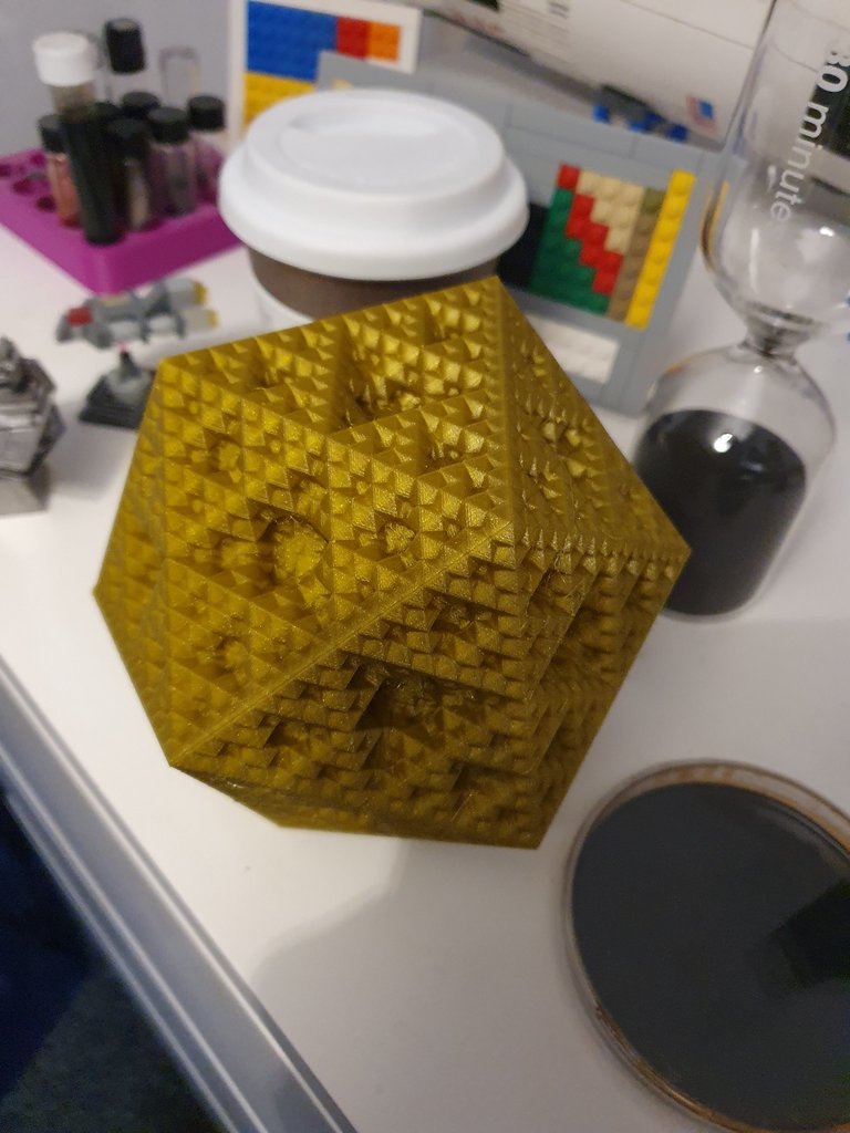 Icosahedron fractal (print ready)