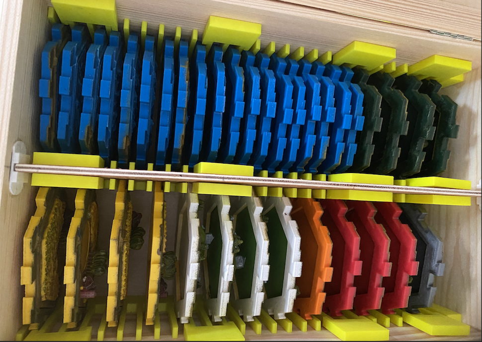 Catan Interlocking tile storage