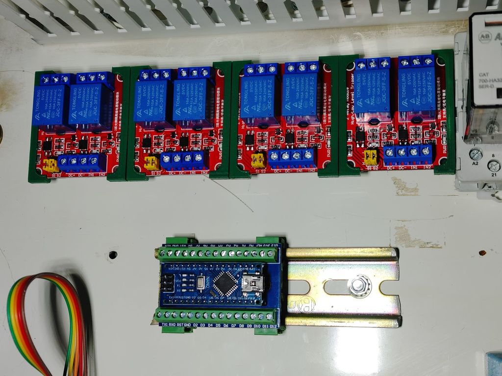 2 relay circuit board din rail mount