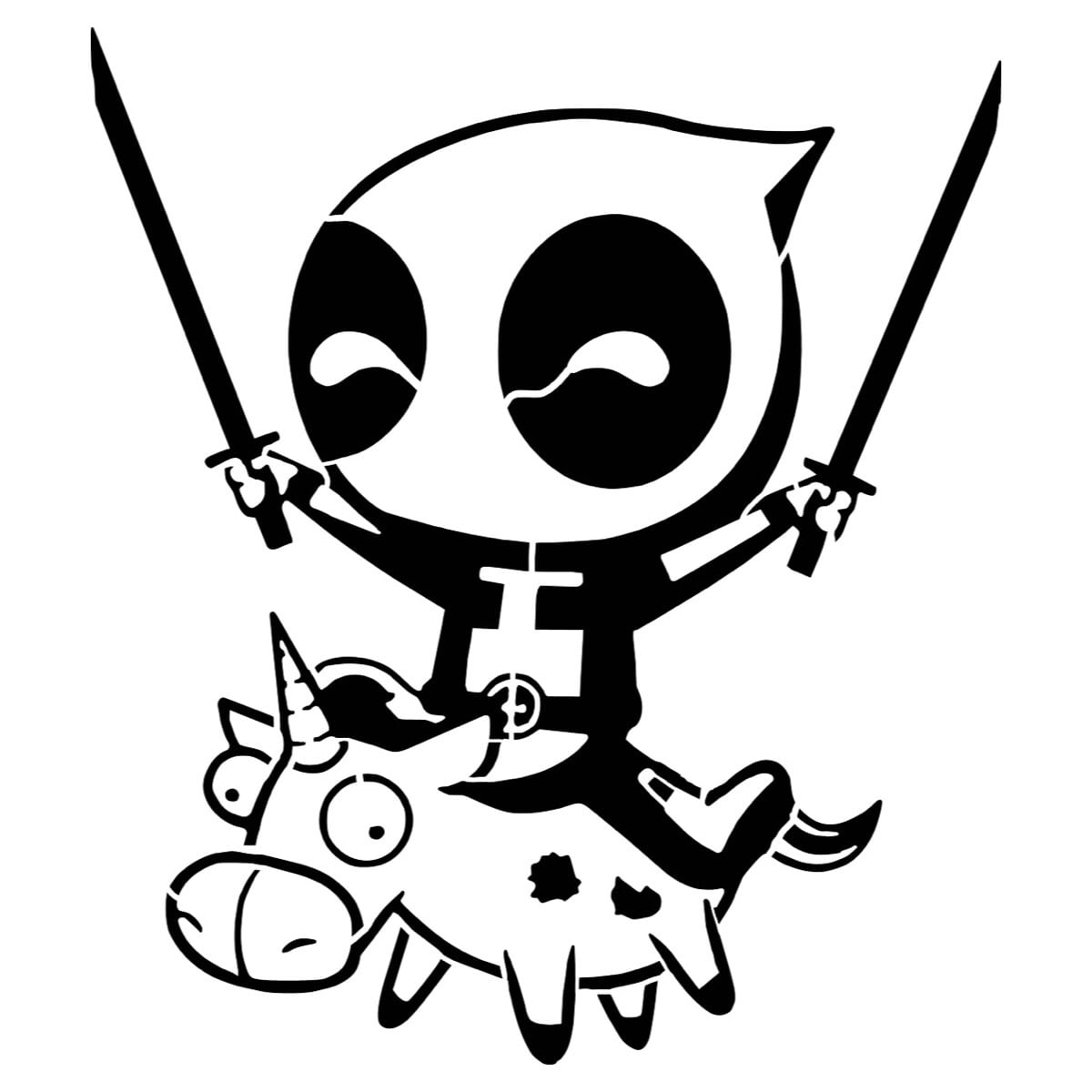 Deadpool stencil 10
