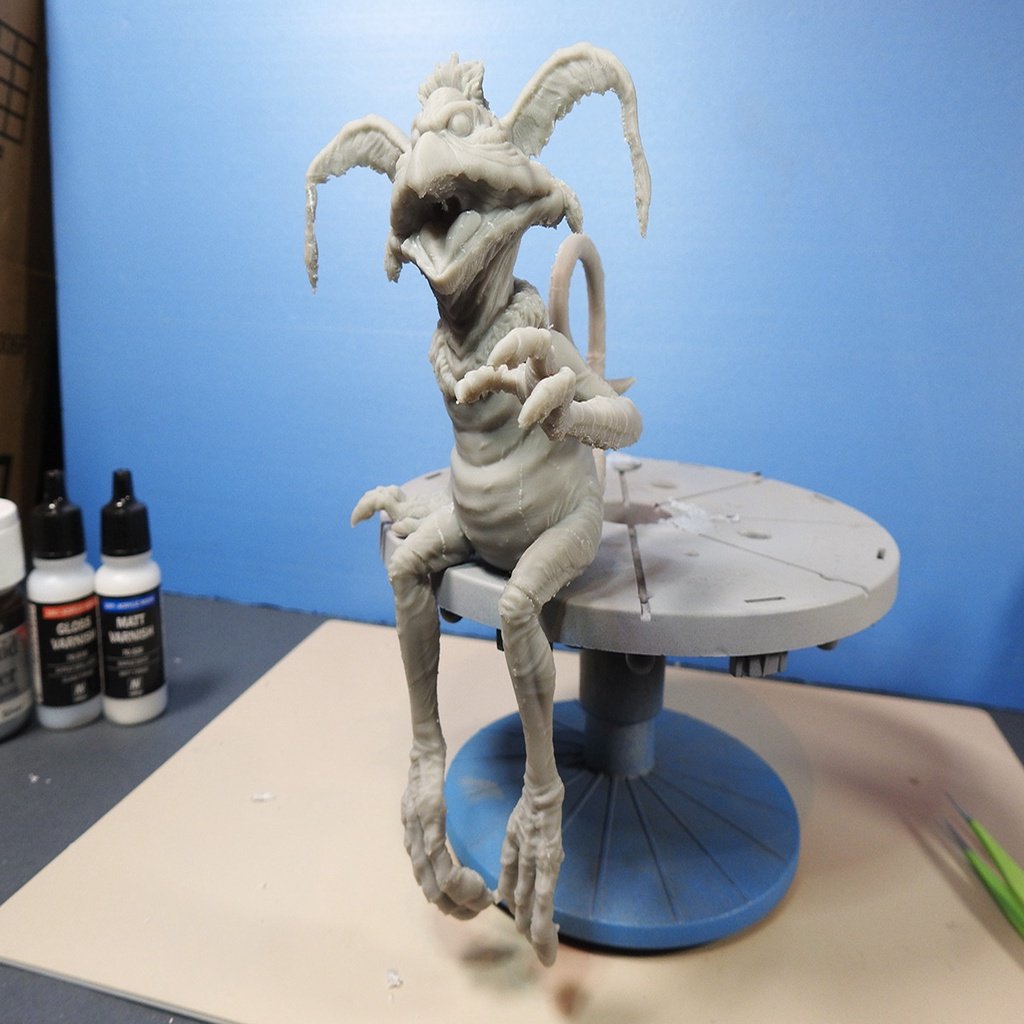Salacious Crumb- from Return Of The Jedi. Kit version, seated.