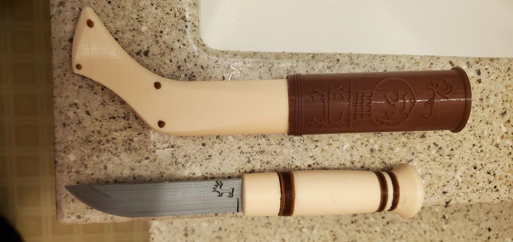 Saami inspired knife with sheath (rough)