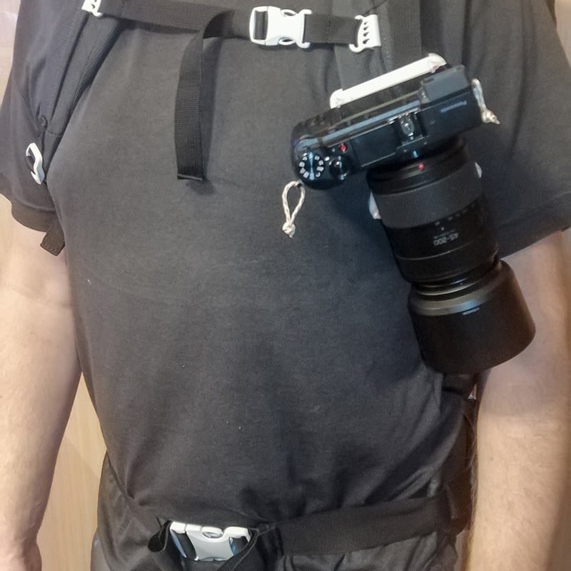 Camera mount for backpack