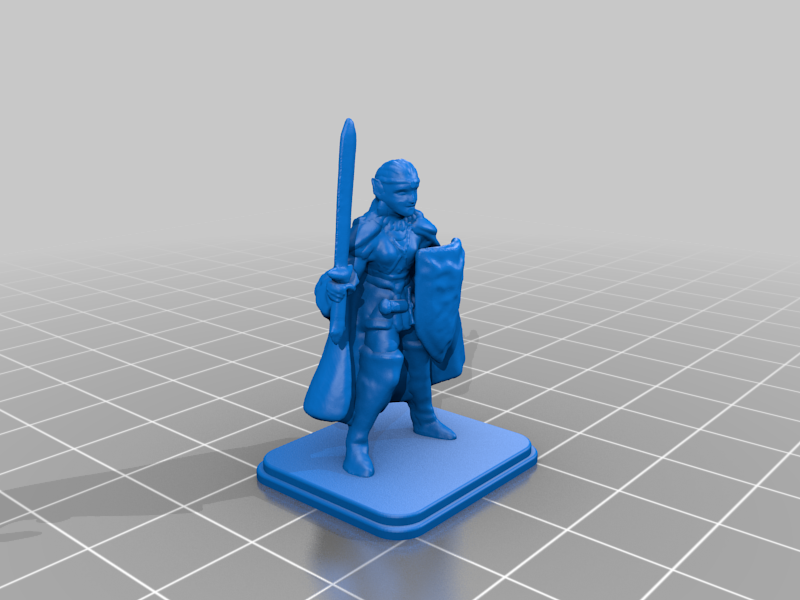 HeroQuest Female Elf Shield Broad Sword