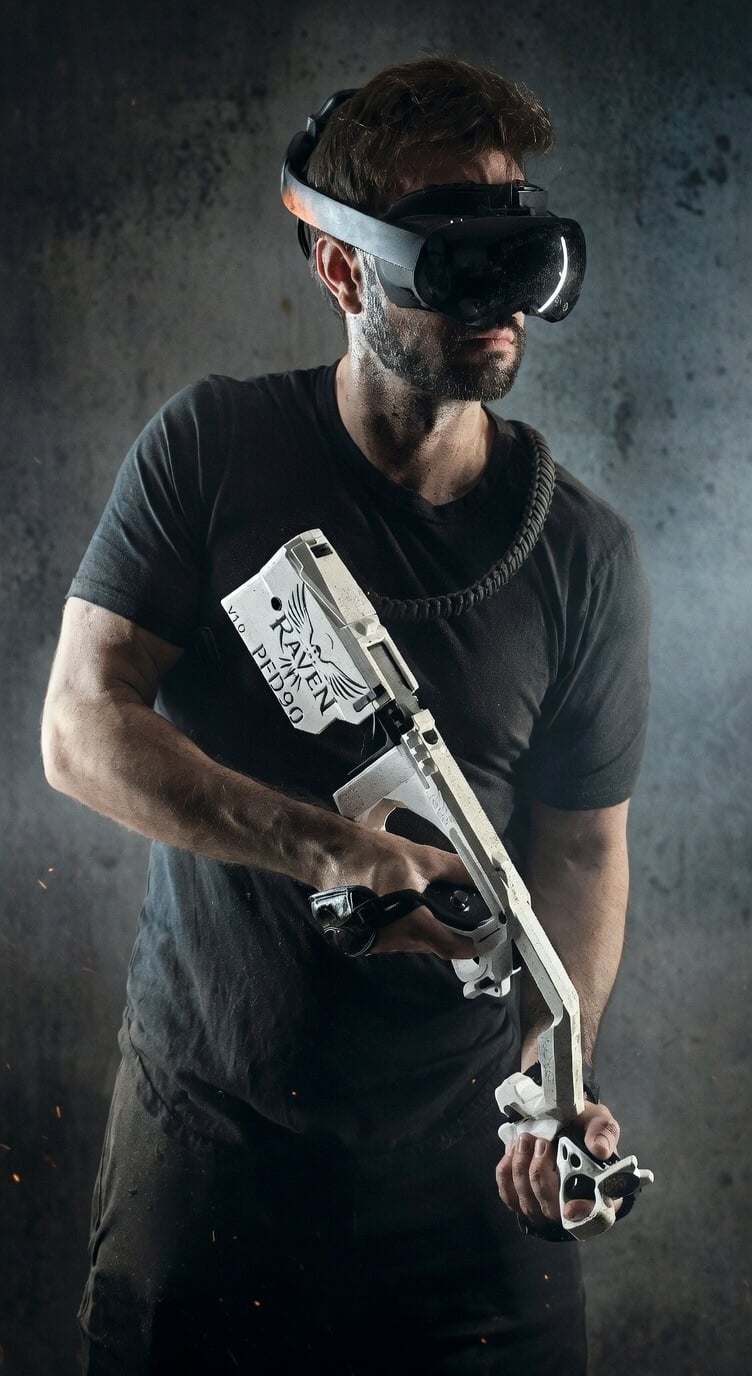 Raven PFD90 VR Gunstock - Open Source Modular Front Offhand Cup (Standard + Extended + Customizable Parts)