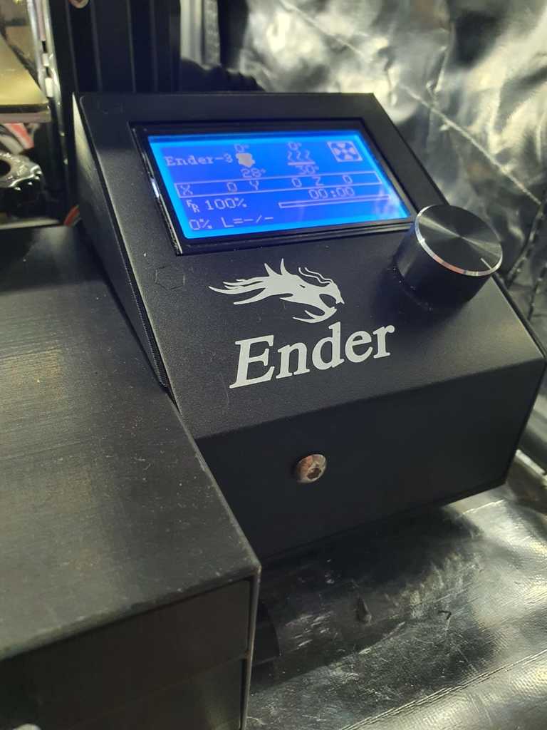 Ender 3 Pro Raspberry Pi 4 LCD Display Cover with 40mm Fan (Works with fitted draws)