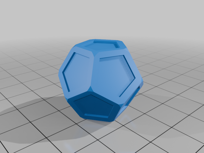 12 Sided Die D12 Blank with Indents