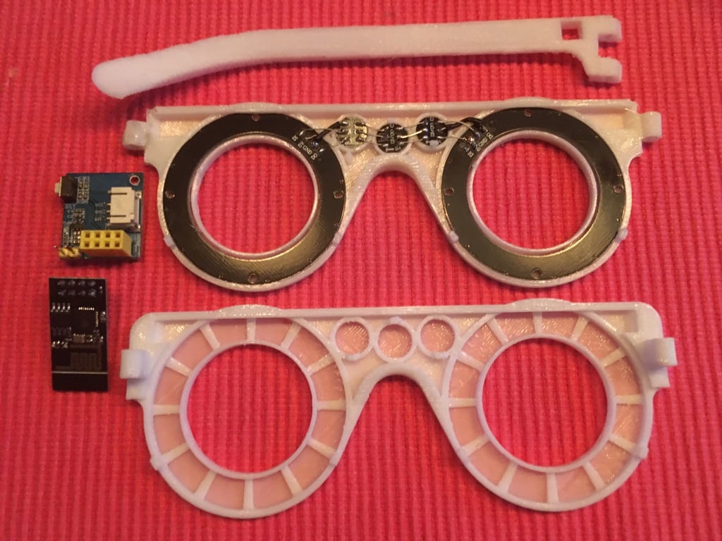 LED goggles with light effects