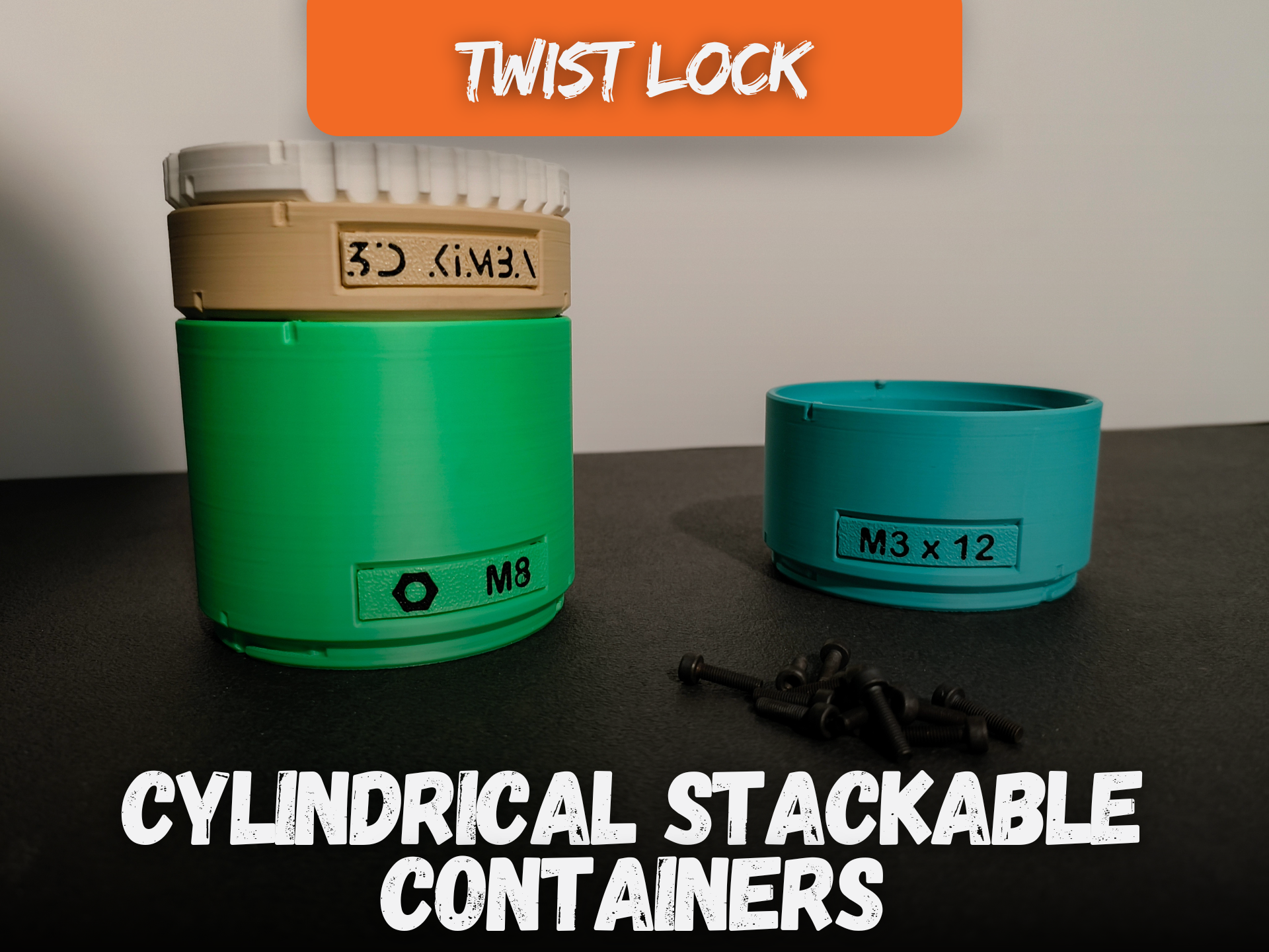 Cylindrical Stackable Containers: Organize Your Loose Items with a Twist