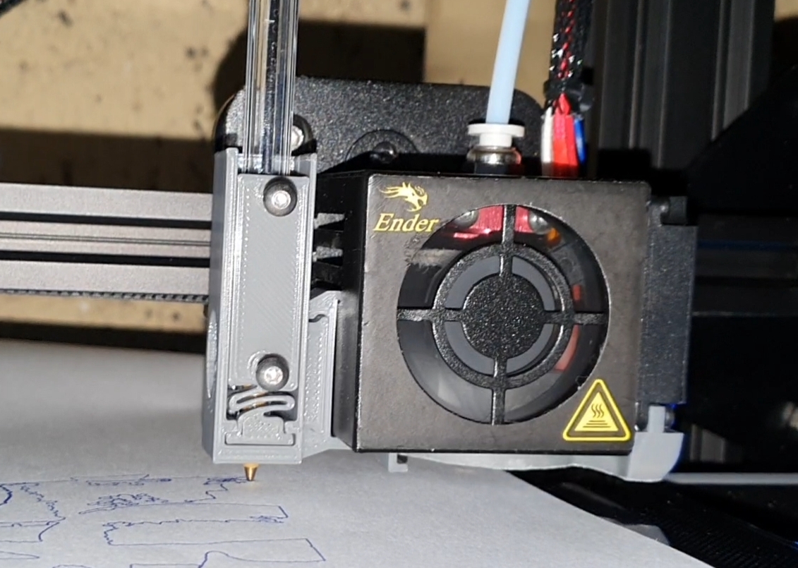 penPlotter (9mm and 15mm diameter) compatible with Pen holder for Creality Ender 3 (plotter mod)