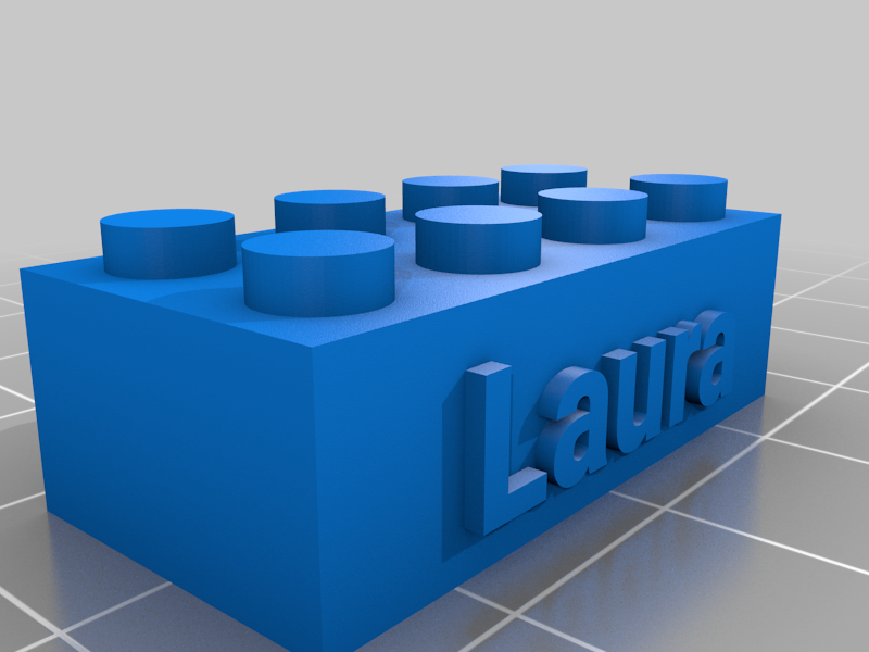 "Laura" 2x4 LEGO-compatible brick