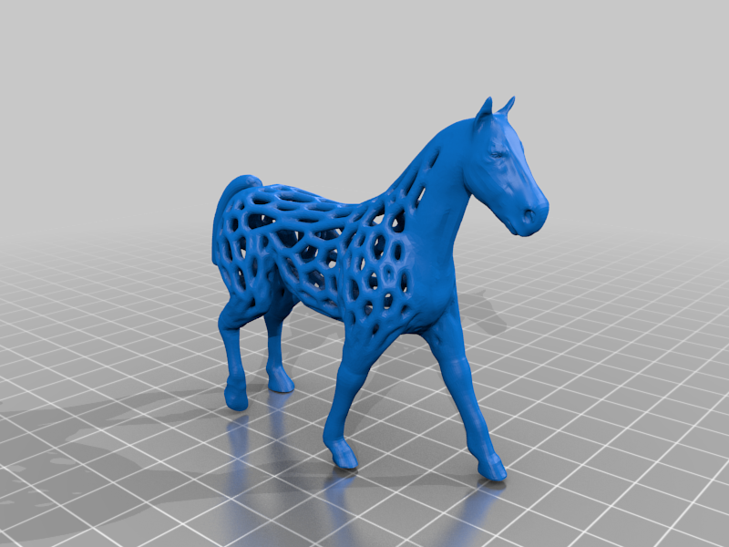 Voronoi style horse model-wall thickness 2 mm