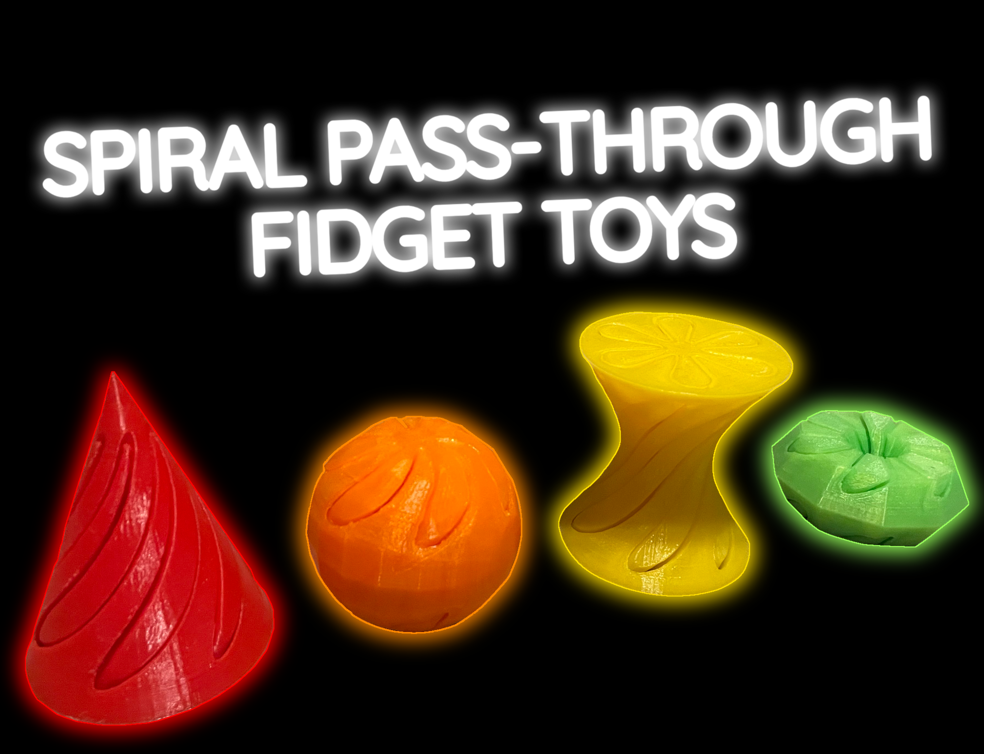 (UPDATE) Spiral Pass-Through Fidget Cone Collection Twist Passthrough Toys