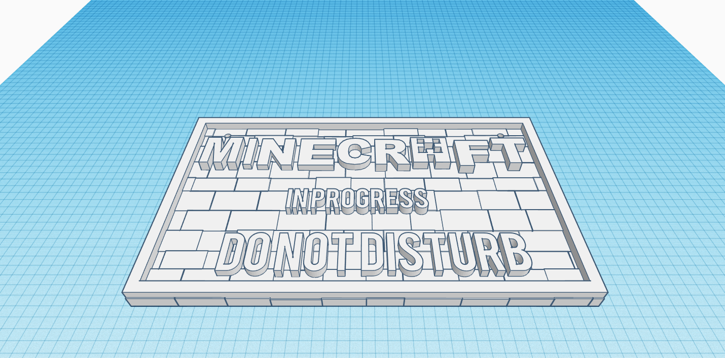 Logo Minecraft door hanger