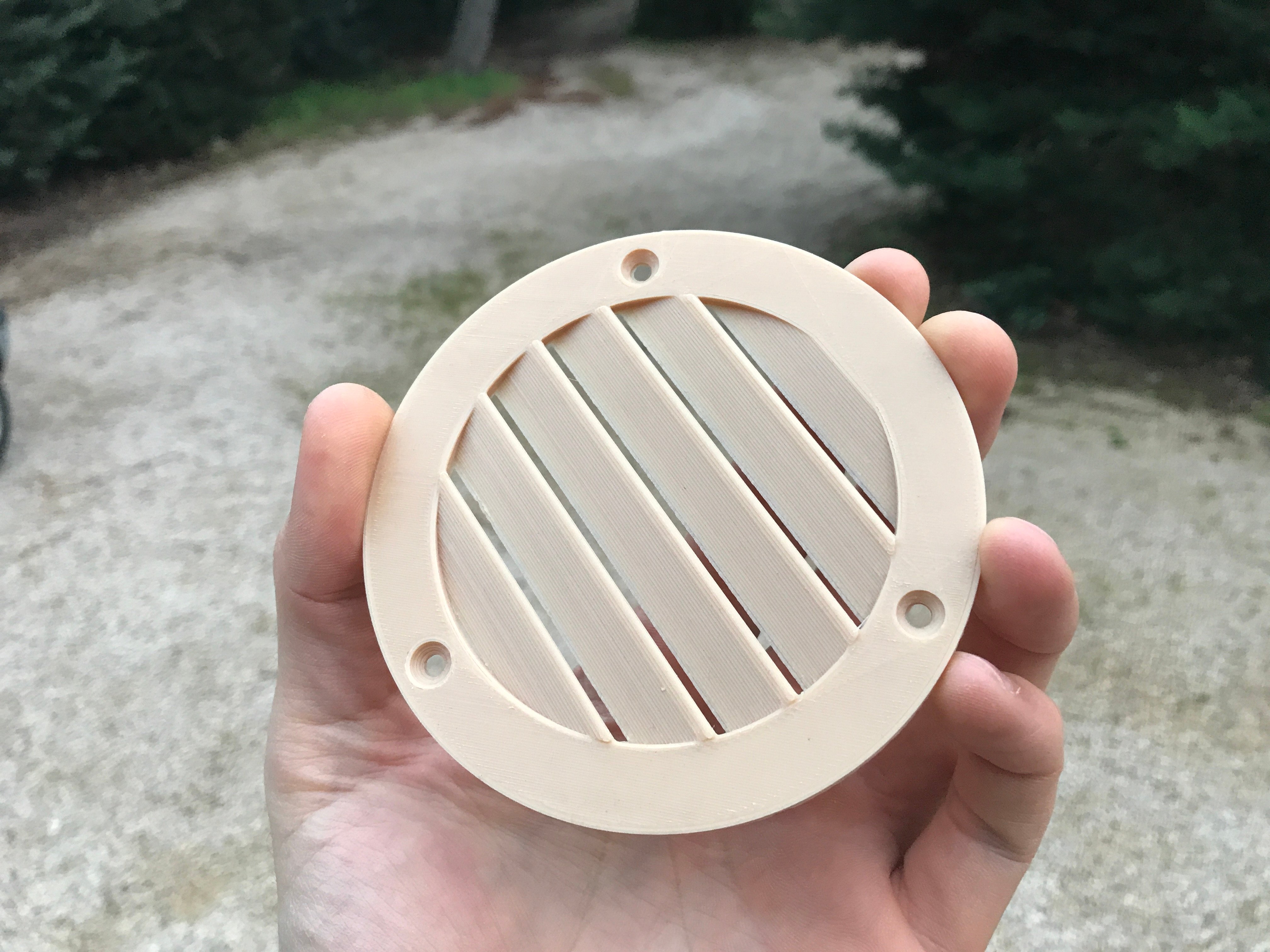 Air vent with a diameter of 75 mm