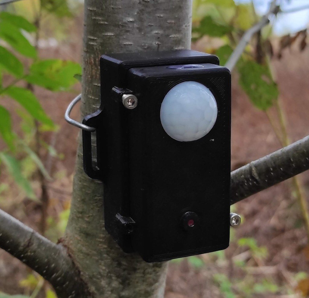 Case for ESP32_cam Trail Camera, PIR sensor, 18650 battery, SD card, No supports