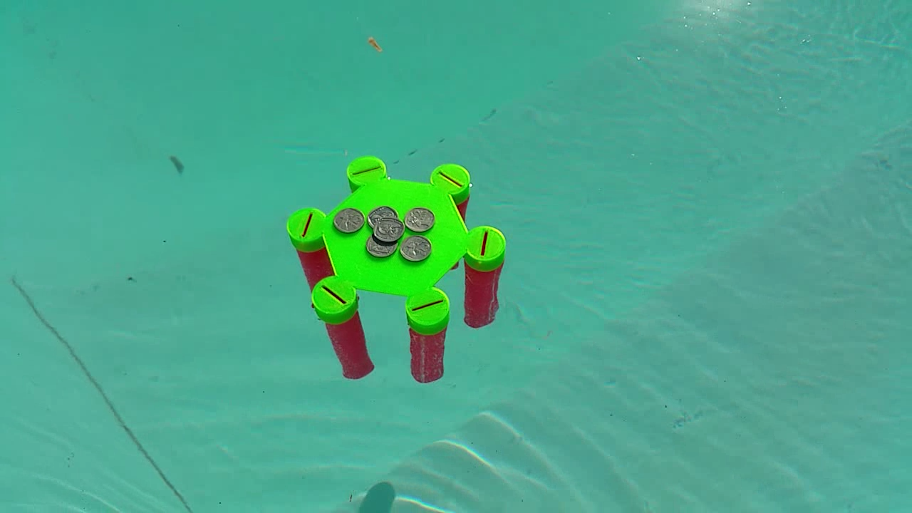 Hexagonal Floating Platform with Pylons