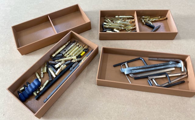 Stackable tool storage trays